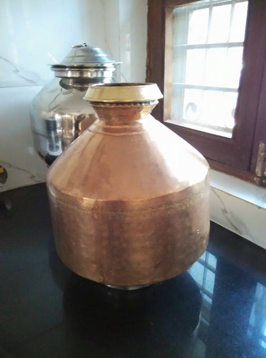 Water stored in copper vessel to make sure my water gets charged and gives my water antibacterial antiviral effect. #kitchenscience #healthywater #saynotoplastic