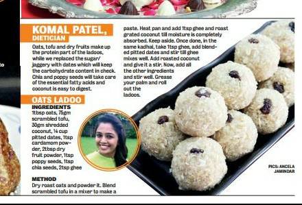 My article in Ahmedabad Mirror. 
Festivals means sweet and if you want to enjoy it, here you go with a healthy recipes. 
Powerpro ladoo....
#Oatstofuladoo #proteinrich #healthyrecipes #eatsmart #Besmart #healthyliving #Dietitian #Gujarat