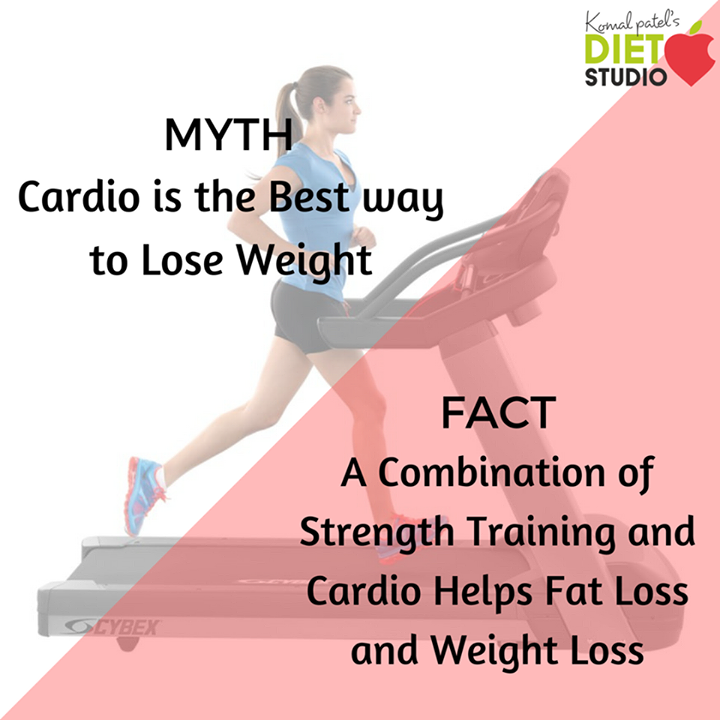 #cardiomyth Fat loss= cardio + strength training. 
#cardio #stregthtraining #fatloss #weightloss #dietitian #komalpatel