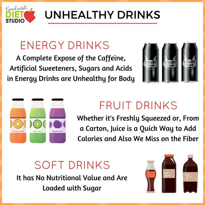 Drinking beverages with high sugar, high caffeine affects your health and results in health risks including obesity, diabetes, and heart diseases.
So avoid these unhealthy drinks and start having:
1. Water
2. Green tea
3. coconut water
4. buttermilk
5. Lemon water...
#unhealthydrink #drinks #water #greentea #coconutwater #buttermilk #lemonwater #beverages #highsugar #softdrinks #energydrinks #fruitjuices #soda