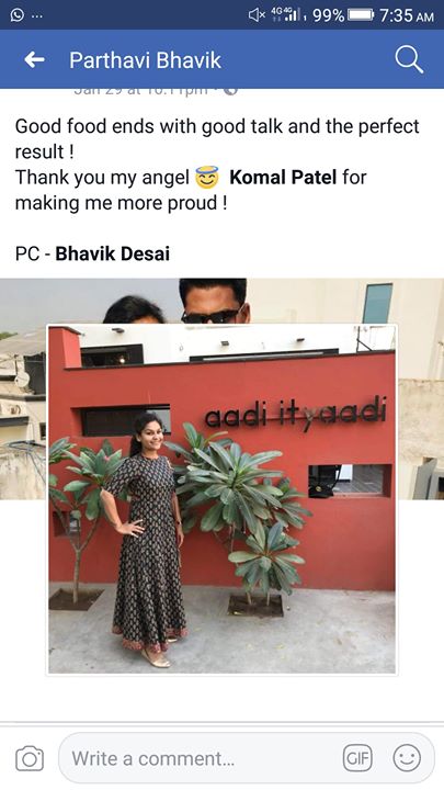 Parthavi Bhavik lost 6kg in a month and proved that inspite of long working hours and hectic schedules weight loss is possible if planned and worked out with dedication and determination. This doesn't end here....
To achieve a fit and healthy body parthavi is setting her balanced lifestyle for a healthy and better future.
Kudos to you girl. You go girl.. 
#weightloss #fatloss #dietstudio #diet #workout #komalpatel #weightlossplan #motivation