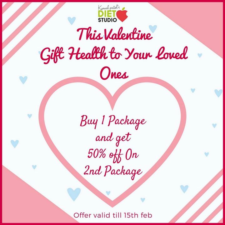 This valentine day gift health to your loved ones.
We have come up with special offer for all loved ones.
Book your appointments now.
Offer valid till 15th feb.
Call us on 8160021056
or mail us on info@dietstudio.me
#komalpatel #dietstudio #loveyourself #valentine #valentineoffer #specialdiscount