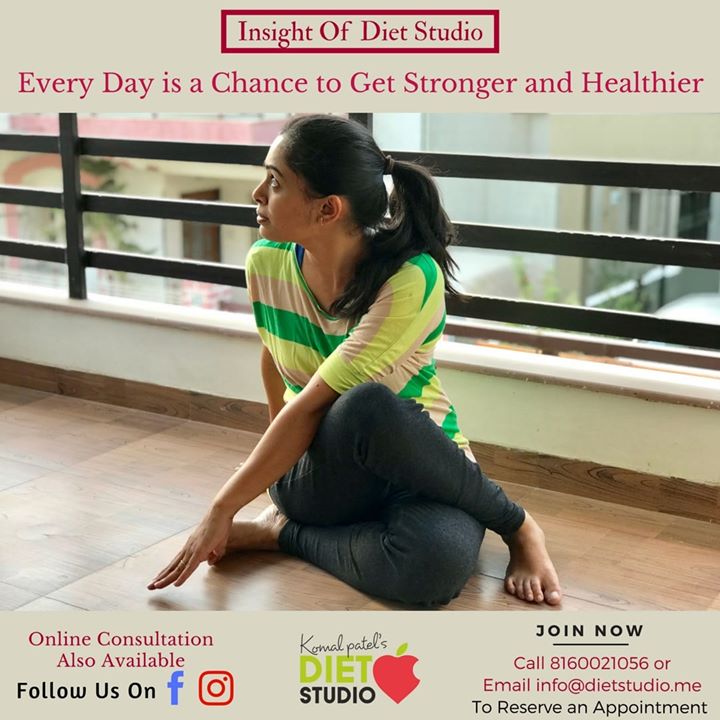 So as we have seen the steps to start with healthy lifestyle...now it's turn to implement it.
Regular workout is the next step we need to include in our daily routine. 
#komalpatel #dietstudio #dietitian #nutritionist #healthylifestyle #dietplan #weightloss #weightlossplan #workout #exercise #yoga #fitness