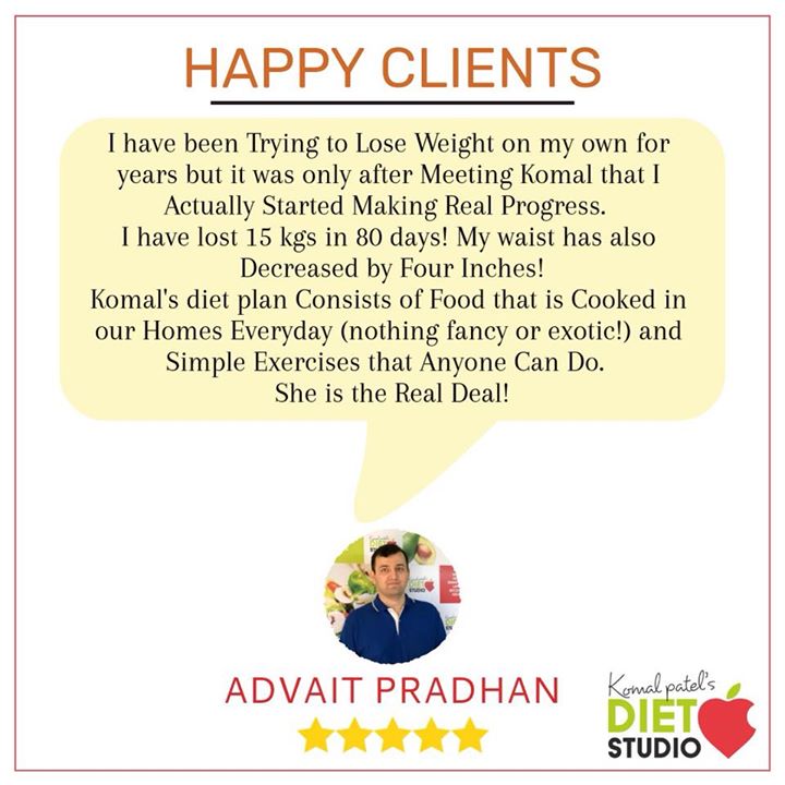 Komal Patel,  happyclients, weightloss, fatloss, diet, weightlosdiet, dietplan, fitness, wellness