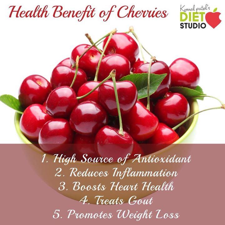 Cherries, yummy to eat & smallest fruits are low in calories and contain good amount of vitamins & minerals.
Cherries make for a sweet snack and at just less than 100 calories and very little fat per serving they fit into a health-conscious diet. 
#cherries #fruit #seasonalfruit #lowcalories #lowfat #healthydiet