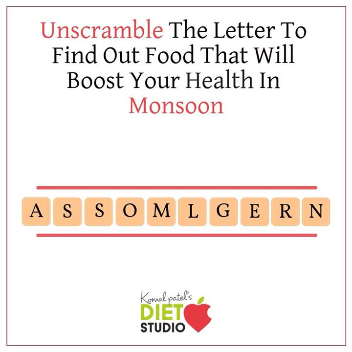 Try this out....
#monsoon #unscramble #healthyfood
