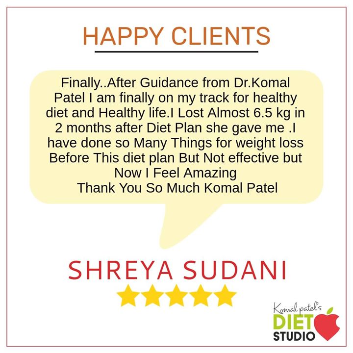 Happy to see the results of the client and when they feel amazing with their hard work and their acceptance of healthy lifestyle..
#dietstudio #dietplan #weightloss #fatloss  #happyclient #reviews #testimonial