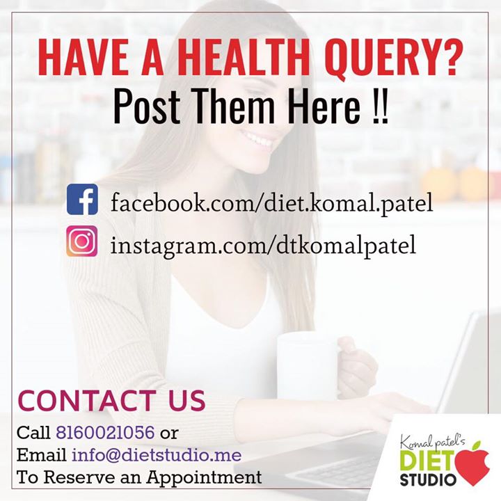 Have any health query? 
Plz write it in comments. We are happy to nutrieducate you.
#diet #dietstudio #nutrition #health #nutrieducation #dietitian