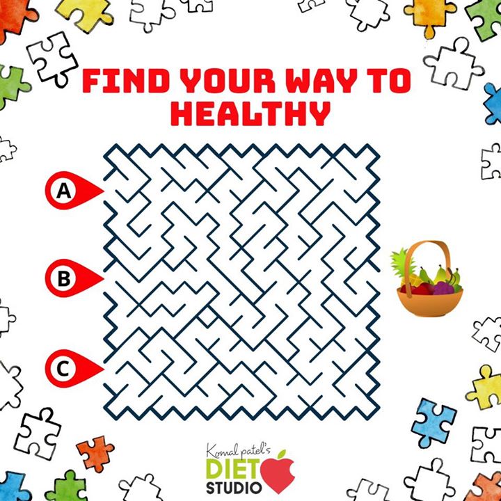 Find your way to health
Write the correct answer in comment