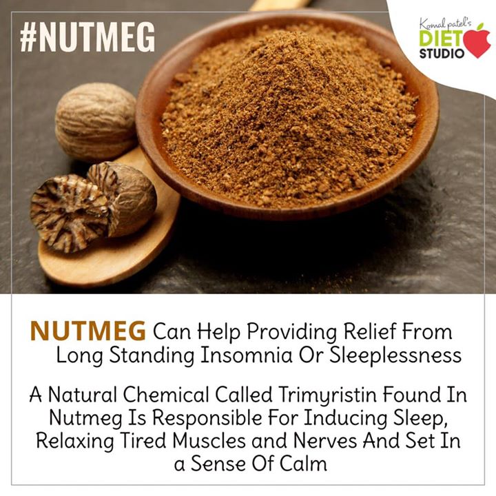 Nutmeg provides a viable natural treatment for insomnia and other forms of sleep deprivation. One way nutmeg can help is by providing relief from your long standing insomnia or sleeplessness. 
#nutmeg #spices #insomnia #benefits #indianspices