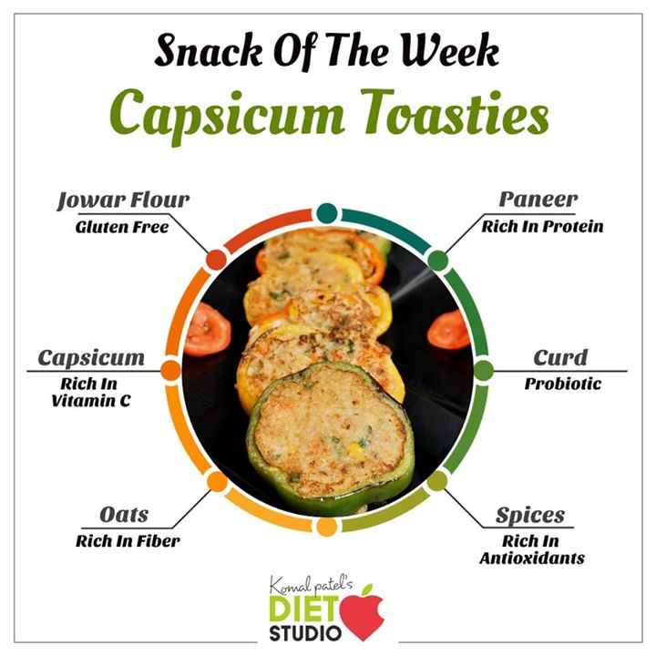 This generous toastie makes the perfect snack for kids or as in between meal 
Capsicum rings stuffed with veggies and oats and paneer is a complete balanced meal in terms of carbs protein and fats .
#capsicum #toasties #snack #healthysnack #kidssnack