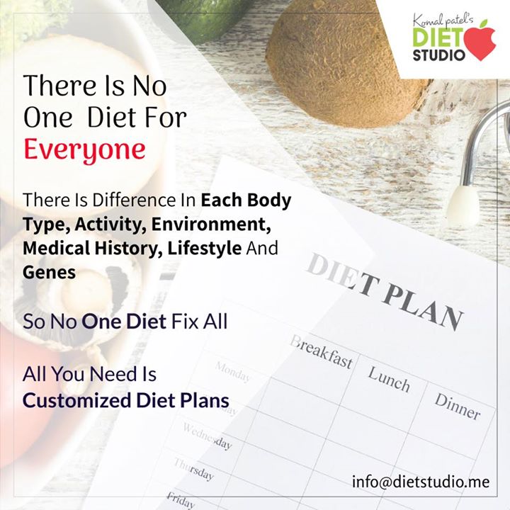 There is no one diet that fix all..
All you need is customised diet plan that takes into consideration body, lifestyle and medical history.
#diet #dietplan #plans #weightloss #dietclinic #clinic #komalpatel