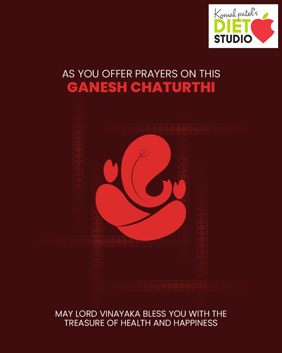 May Lord Vinayaka bless you with the treasure of health and happiness

#GaneshChaturthi2019 #GanpatiBappaMorya #HappyGaneshChaturthi #Ganesha #GaneshChaturthi #komalpatel #diet #goodfood #eathealthy #goodhealth
