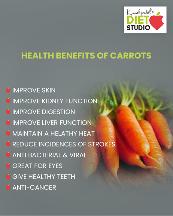 Carrots thrive in colder weather. They are packed with vitamin A and powerful antioxidants that may help protect against certain diseases like prostate and breast cancer.

#komalpatel #diet #goodfood #eathealthy #goodhealth