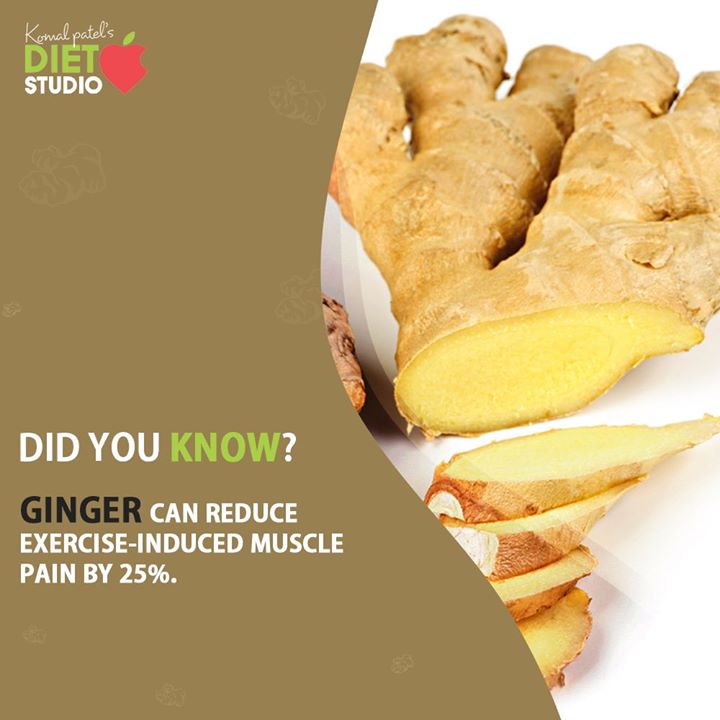 Excessive workout leading to muscle pain and cramps? Add a few slices of ginger to your cup of tea or warm water.

#komalpatel #diet #goodfood #eathealthy #goodhealth