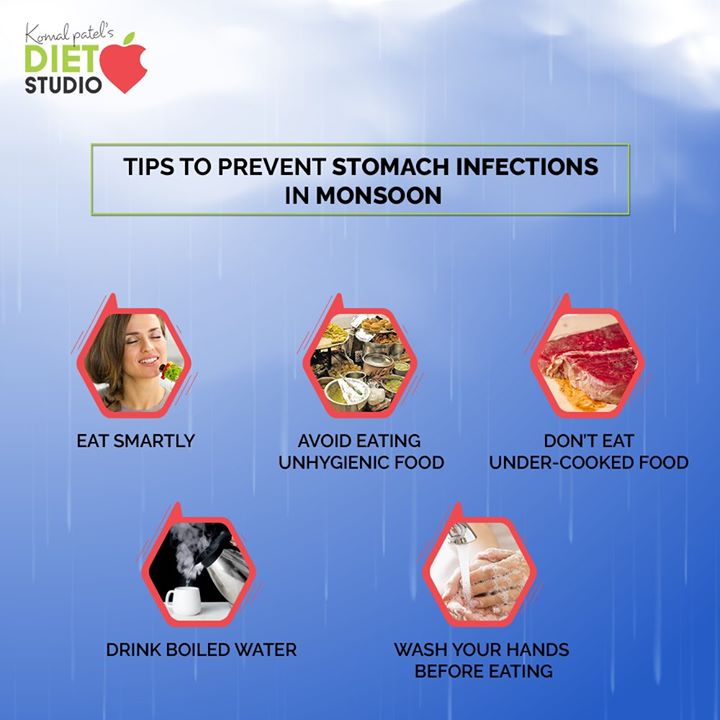 Want to stay away from stomach infection this rainy season?

These are the ways how you can avoid stomach infections.
Stomach infection is one of the most common problems during the rainy season. A lot of bacteria and viral infections like diarrhea, fever, food poisoning, bloated stomach, etc. takes place during monsoon. 

#Monsoon #MonssonFood #Infection #prevention #komalpatel #diet #goodfood #eathealthy #goodhealth