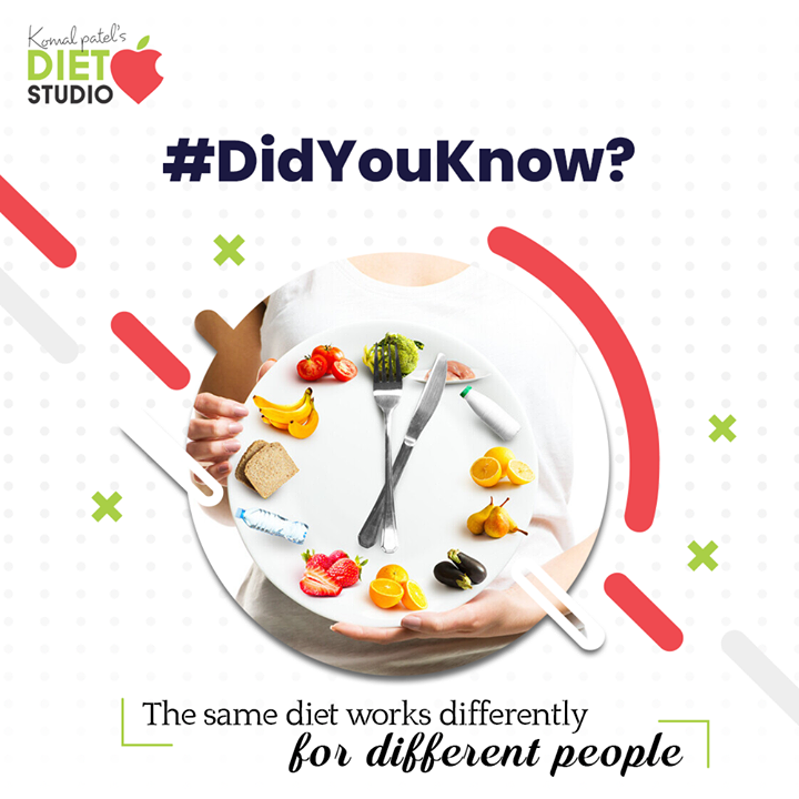 A healthy diet is not the same for everyone and it may sound a little strange but it is true that the same diet works differently for different people.

It is important to get a customized diet plan after getting proper consultation done.

#KomalpPatel #Diet #GoodFood #EatHealthy #GoodHealth #DietPlan #DietConsultation