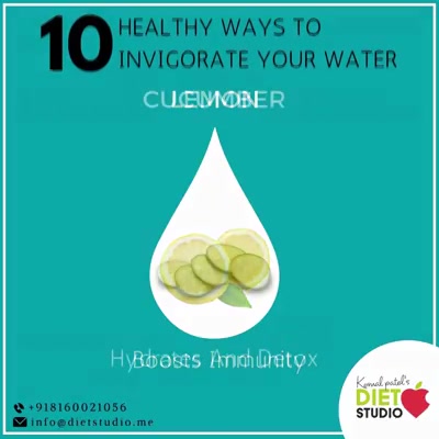 Adding wholesome ingredients to your water is a fun way to ensure that you stay hydrated and also get some health benefits.
Chek out this video to know 10 ways to invigorate your water.