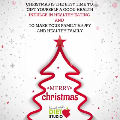 May this Christmas end the present year
on a cheerful note and make way for a fresh
and bright new year.
Here’s wishing you a Merry Christmas
and a Happy New Year!
#chritsmas #merrychritsmas #komalpatel #dietitian #healthy