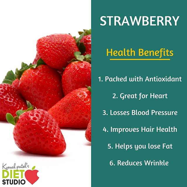 Packed with Vitamins, minerals, fiber and antioxidants and are good source of manganese and potassium and 1 cup strawberry gives only 54 calories.
Include it in your diet.
#strawberry #vitamins #minerals #antioxidant #wholefruit #wholefood #nutrition #superfood #fit #komalpatel #dietitian #habits