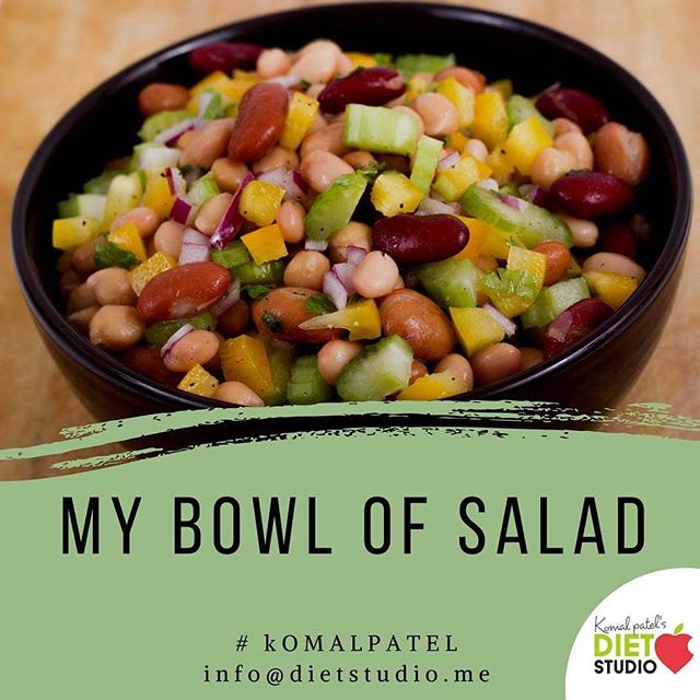 My bowl of lunch..
Sometimes busy schedules leave you with no time for your proper meal preparation. 
Just try and make a complete salad with Veggies and protein. 
#veggies #salad #protein #beansalad #beans #vegetables #lunchtime #bowl #working #lunchbox #deskfood #healthy #fit