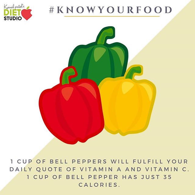 Know your food
Capsicum for your vitamin dose
#knowyourfood #capsicum #bellpepper #pepper #vitamins #vitaminc #immunityboost #calories