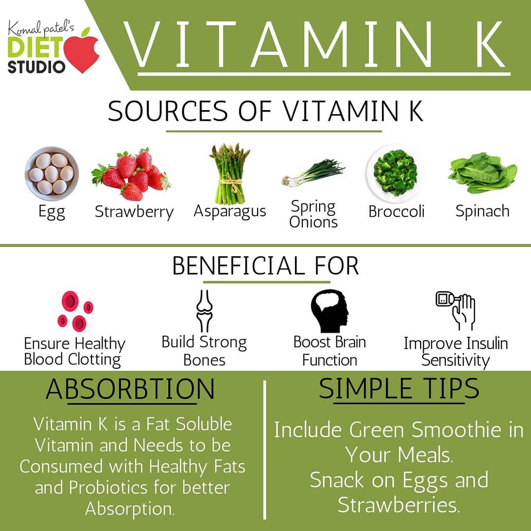 Komal Patel,  vitamins, vitamink, benefits, sources, absorption, health
