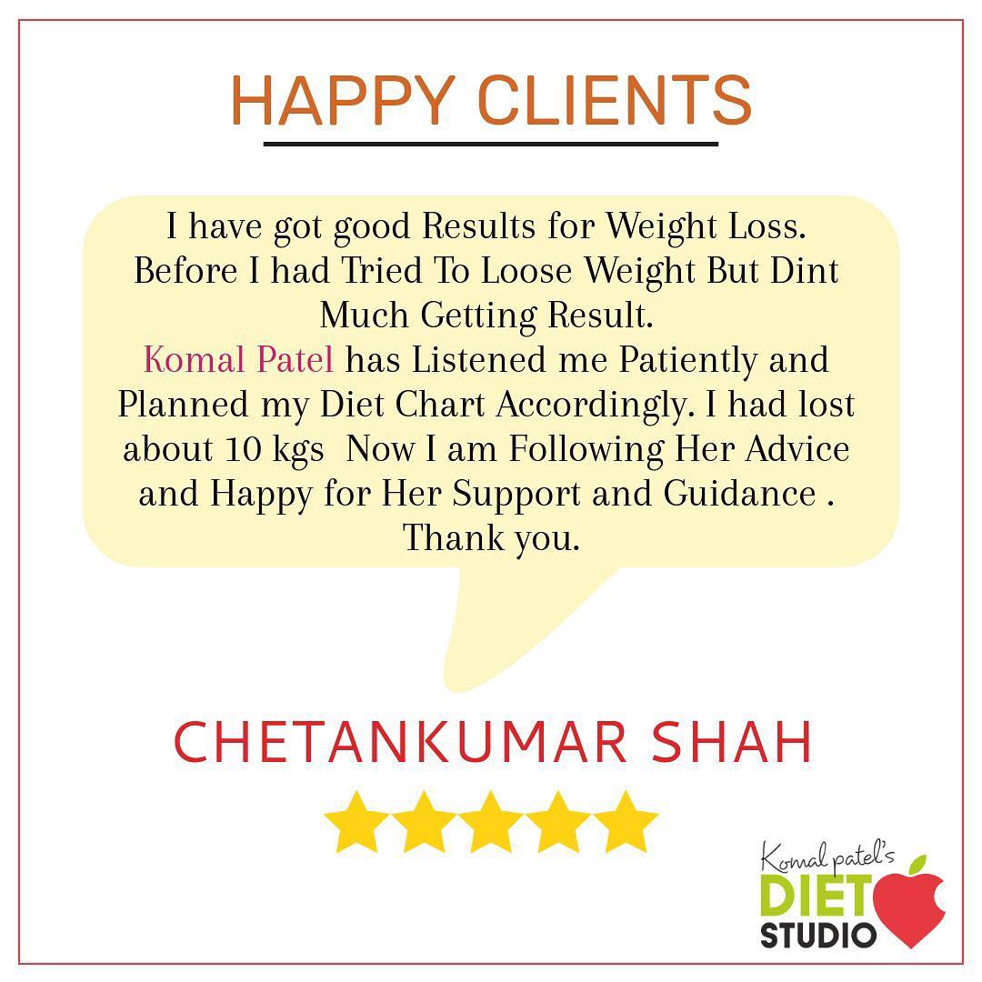 Komal Patel,  happyclient, clientdiaries, weightless, fatloss, dietstudio, dietplan, komalpatel