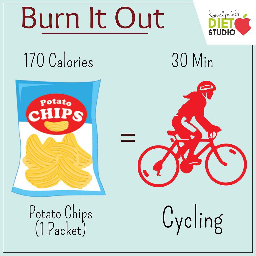 Burn it out
We tend to buy a packet of chips without even giving it a thought. A simple packet of chips is going to give u around 150-170 calories 
Instead replace them with veg sticks or some nuts to munch on.
#burnout #calories #chips #unjunk #junkfree #caloriesburned