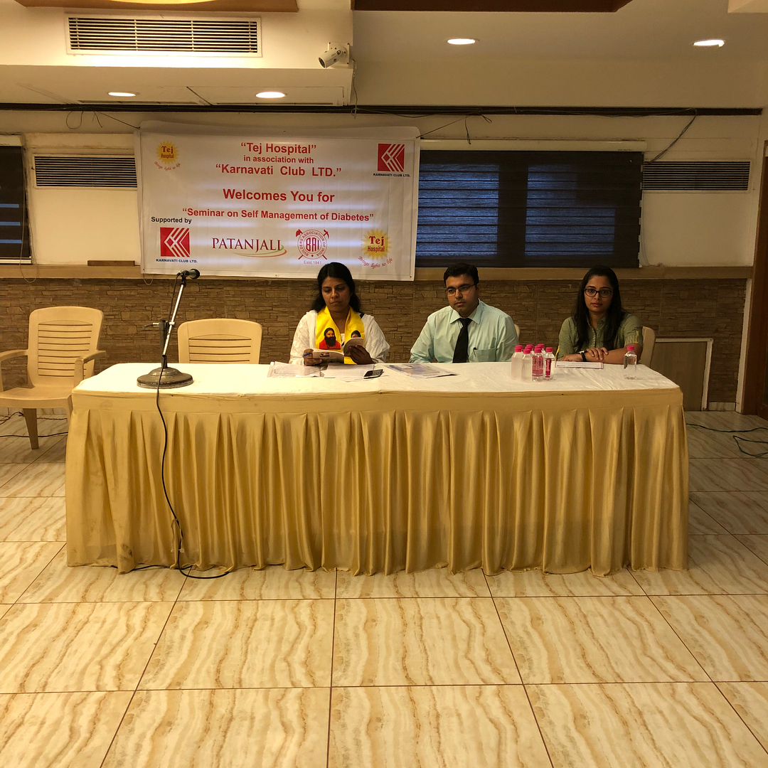 Yet another diabetes education program at KarnavatiClub Ahmedabad 
Shared the platform with
 @dranantyadav - Endocrinologist 
@sonika Ben - Patanjali president of Gujarat.
#diabeticeducator #diabetes #patanjali #tejhospital #karnavaticlub #diabetesawarness