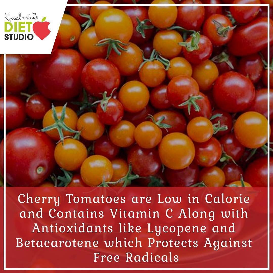 Sweet and tiny little cherry tomatoes add more than color to your salad. They're low in calories and rich in a number of nutrients that are good for your health. 
#cherrytomatoes #tomatoes #salad #rainbow #addcolours #plate #vegetables