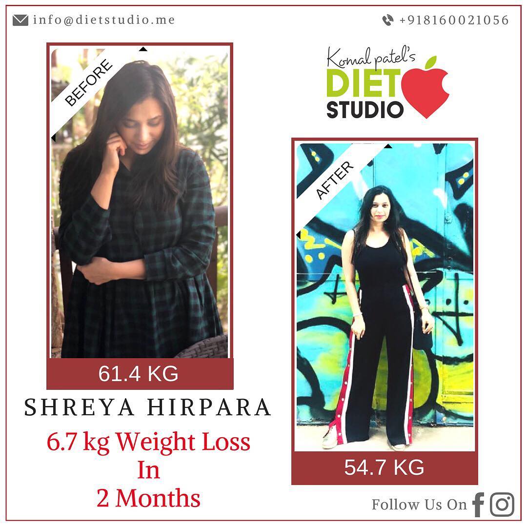 It gives us a great joy to share one more health success.
Every client that enters the doors of health at diet studio becomes a part of our growing family. We are delighted to reach out to so many people and will strive harder to serve more and more people to lead a healthy life.
Shreya hirpara was dedicated to fitness and wanted to fit in all health norms like BMI, Body fat, Muscle mass and was able to achieve it through eating healthy and daily workout. 
Cheers to your achievement ...
#weightloss #fatloss #dietplan #diet #weightlossdiet #dietclinic #dietitian #nutrition #fitness #weightlossjourney #transformation #weightlosstransformation