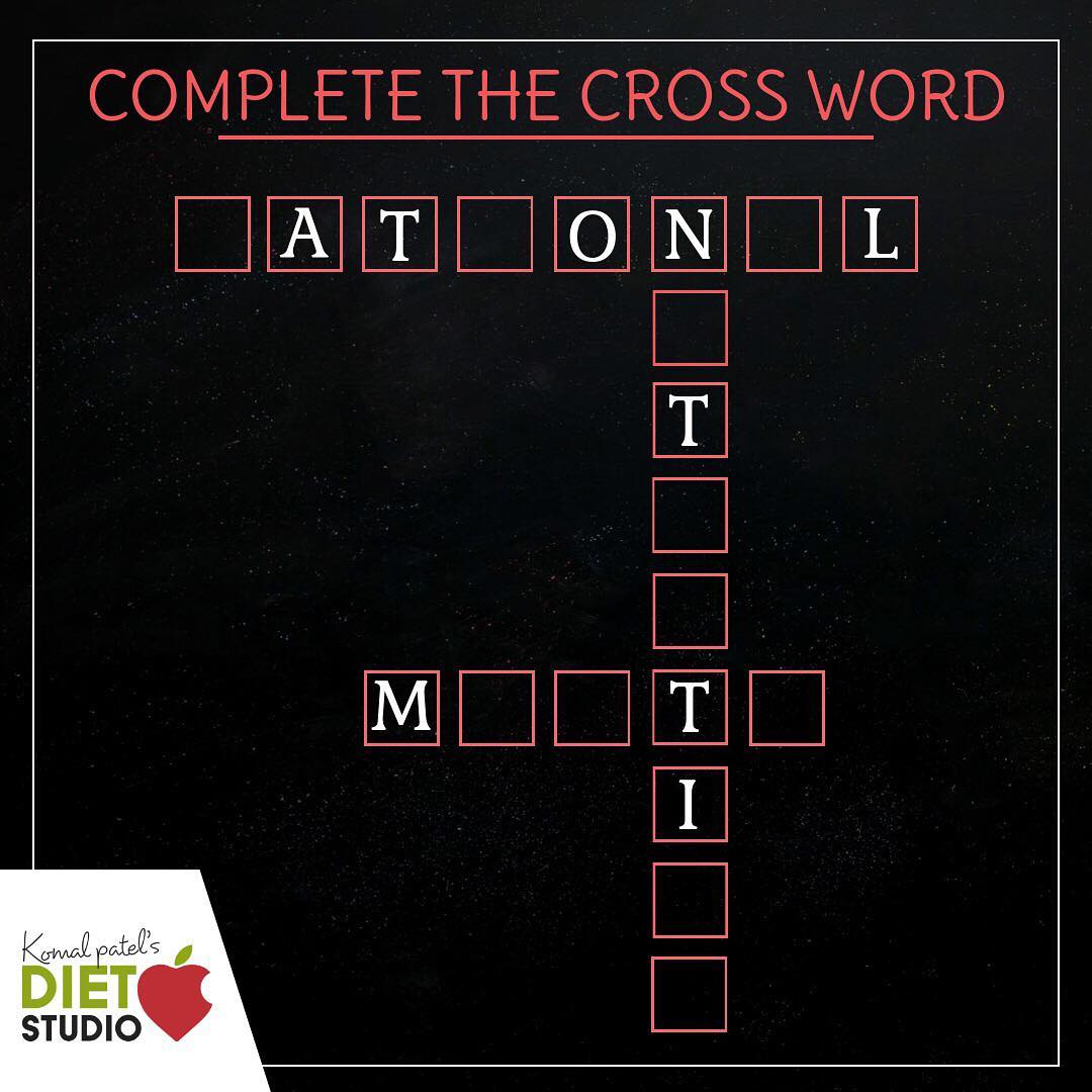Complete the crossword.
#nutrition #crossword #health
