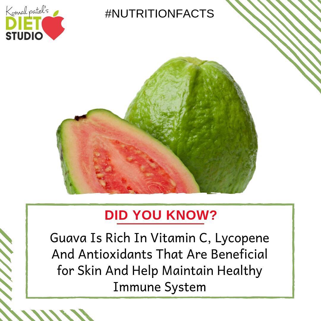 #didyouknow 
Guavas are packed with nutrients and have special properties that can boost your health.

The guava is a powerhouse of nutrients, providing fiber, energy, and vitamins, like vitamin A, C and numerous members of the B-complex group. You will also find healthy doses of the essential minerals calcium, phosphorus, iron, magnesium, and potassium.

#guava #benefits #nutrition #nutritionfacts #fruit #seasonalfruit