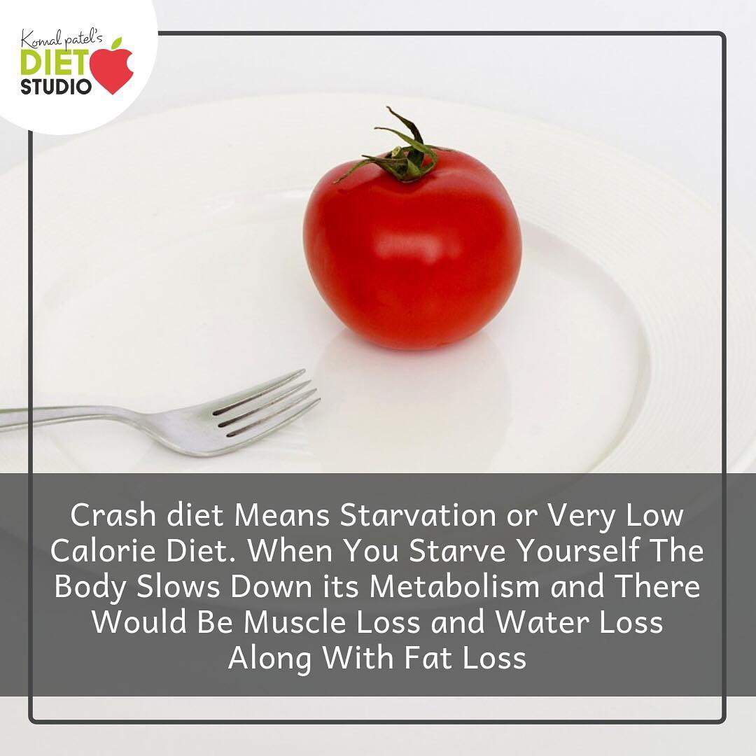 Drastically cutting down your calories to lose weight has long-term effects on our health. 
So make a health decision to achieve your health goals. 
Say no to crash diet 
#crashdiet #healthylifestyle #calories #weightloss #saynotocrashdiet #healthgoals