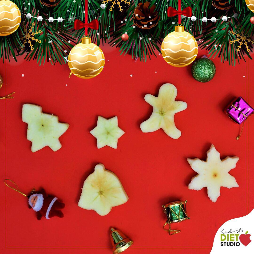 The Key to Creativity Could Be Eating Your Fruits and that too seasonal fruits...
This apple cuttings are of different shapes of Christmas essentials 
#fruits #funwithfruits #banana #seasonalfruits