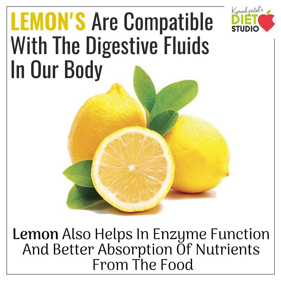 Lemons contain a high amount of vitamin C, soluble fiber, and plant compounds that give them a number of health benefits. 
#lemon #digestion #fluids #enzyme