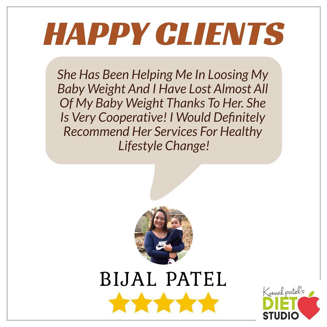 Happy to help people achieve their health goals even in USA
Are you looking forward for post pregnancy nutrition plans ??? Bijal wanted to get down her weight after pregnancy. We tried balancing her food with some galactagogues which helped her feeding phase and also lose weight with all the energy to raise her child. 
#weightloss #diet #dietplan #postpregnancy 
#komalpatel #dietclinic
