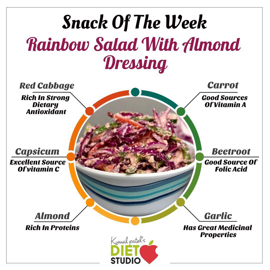 Komal Patel,  snackoftheweek, salad, salad, rainbowsalad, healthysalad, healthyrecipe, youtube, vegetables