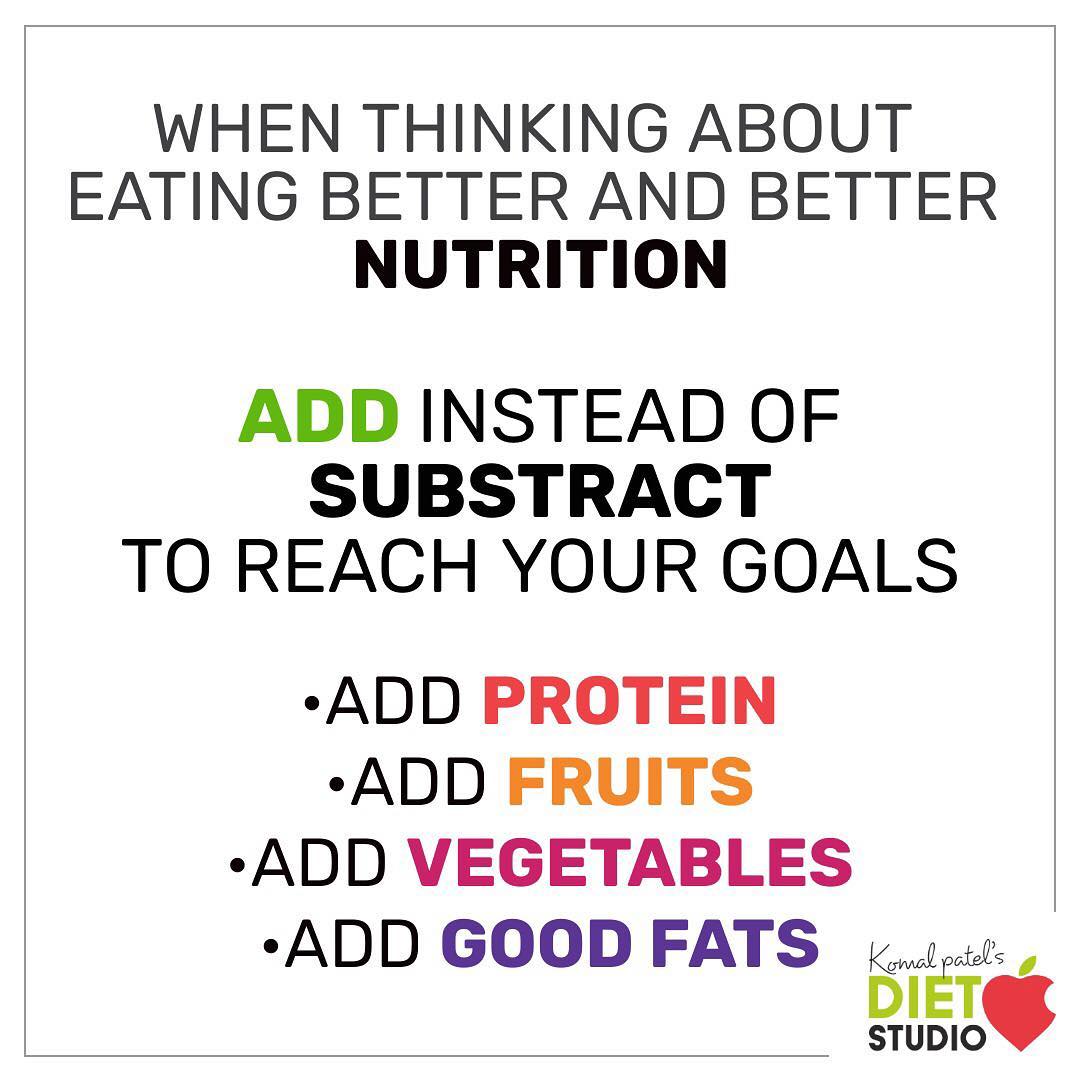 When you think about eating better always add healthy foods to meals
#nutrition #eatinghealthy #health #add #protein #fruits #vegetables
