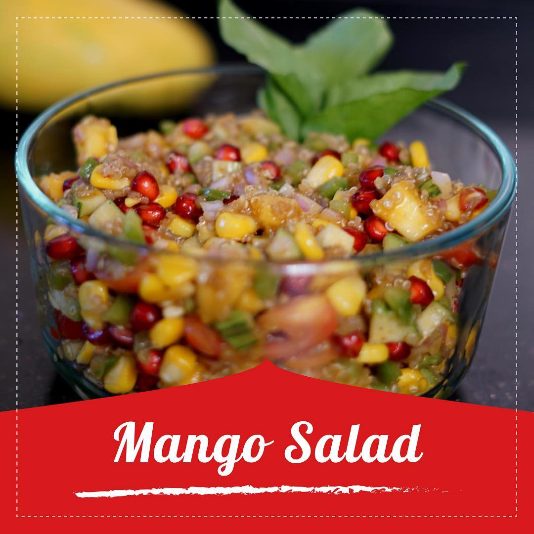Komal Patel,  mangosalad, salad, recipe, healthyrecipe, qunioasalad, coldsalad, summersalad