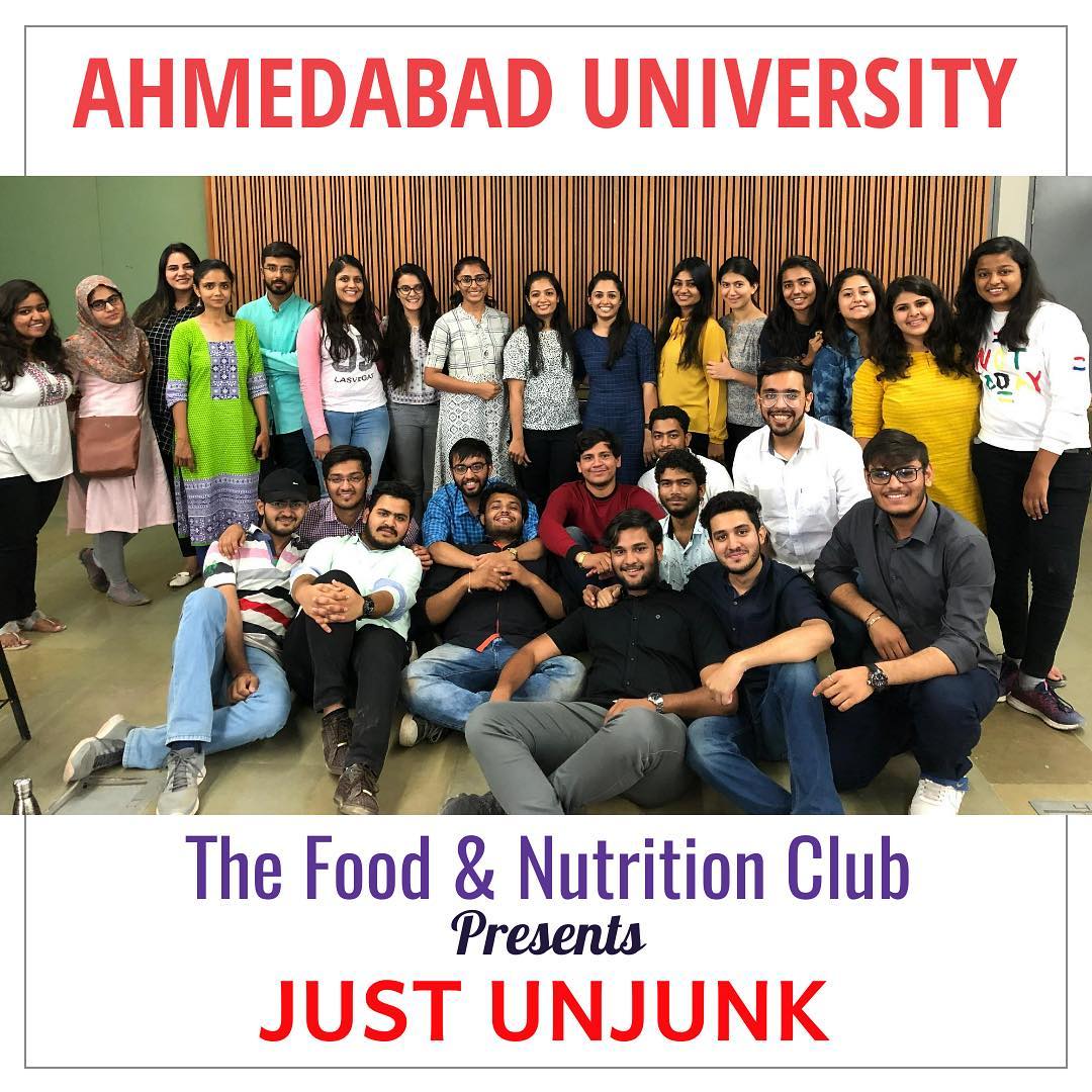 Was invited as chief guest of the event just unjunk to take the session on teaching some dishes which help students to be healthy at an early age and maintain health for the life in this fast growing world.
Also judged the competition of creating healthy dishes. 
It was such an interactive session where we bursted some myths and learnt how to eat healthy with college life. 
#ahmedabaduniversity #seminar #cooking #healthyrecipes #komalpatel #dietitian