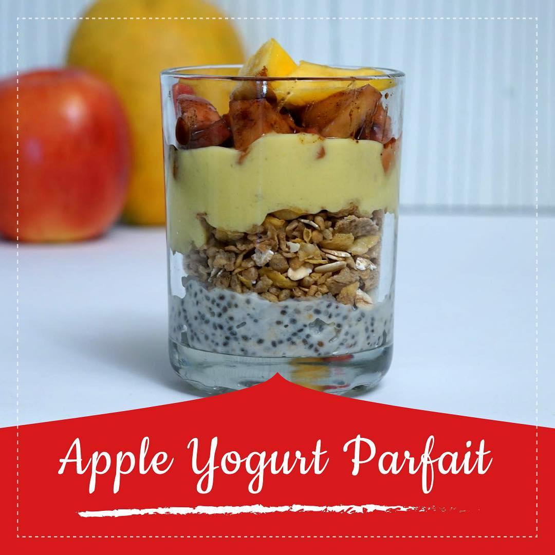 Komal Patel,  apple, yogurt, parfait, healthydessert, summerrecipe, mango, youtube, healthyrecipes
