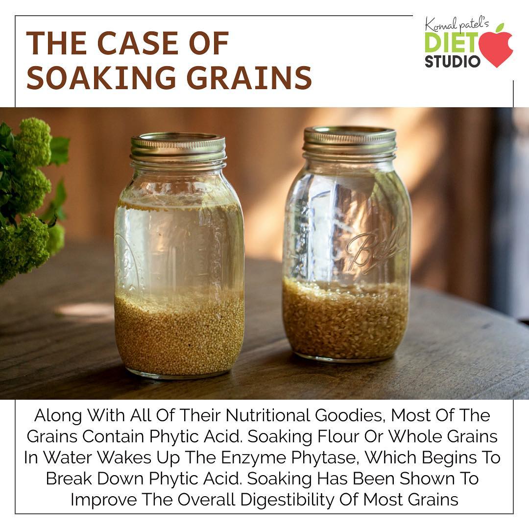 Along with all of their nutritional goodies, most of the grains contain phytic acid. Soaking flour or whole grains in water wakes up the enzyme phytase, which begins to break down phytic acid.  soaking has been shown to improve the overall digestibility of most grains. 
#grains #soaking #wholegrain
