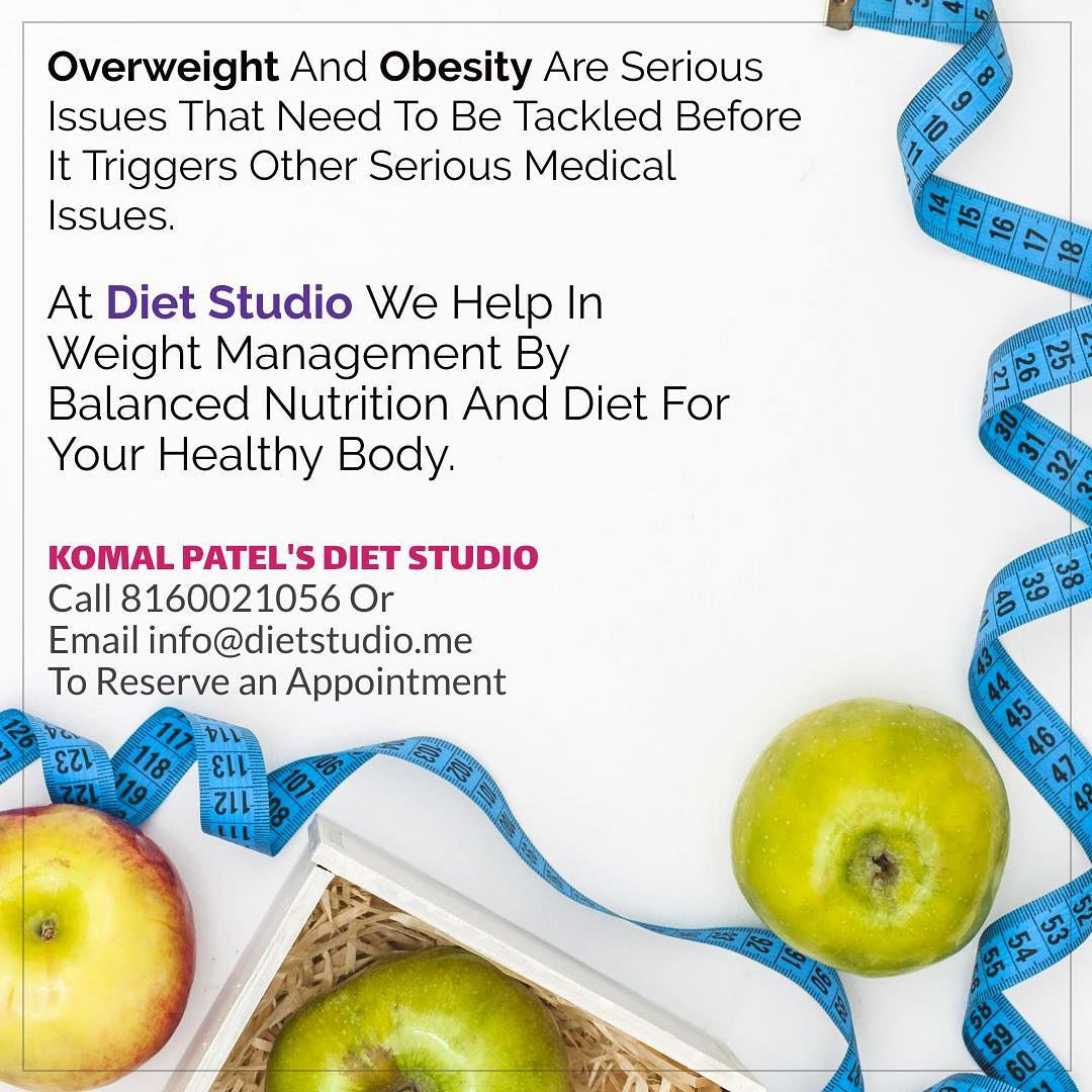 Even as India battles malnutrition, the country has developed another nutritional problem—obesity. In past 10 years, the number of obese people has doubled in the country.
Contact diet studio for customised and research based diet plans 
#overweight #obesity #diet #dietplan #komalpatel #dietitian #dietclinic