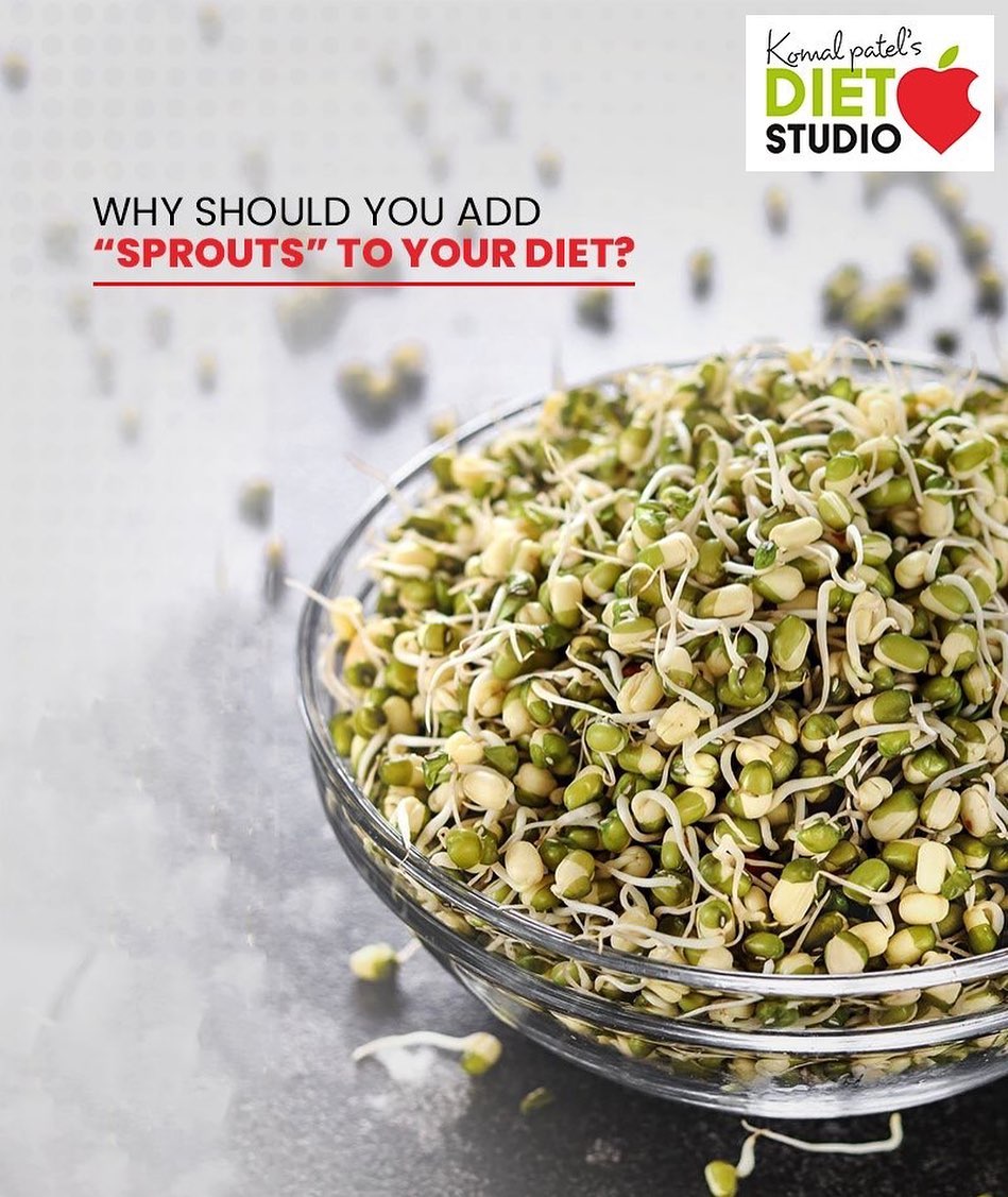 Why should you add “sprouts” to your diet? > Sprouts are a powerful source of vitamins, minerals antioxidants, enzymes that fight free radicals. Sprouting can increase their potency by 20 times or more. Because they are oxygen dense they protect the body against bacteria, virus, and abnormal cell growth. > Soaking and sprouting substantially increases the fiber content in sprouts which facilitates weight loss as the fiber binds to fat and toxins to remove them from the body. 
#komalpatel #diet #goodfood #eathealthy #goodhealth #sprouts #dailyhealth #healthyroutine