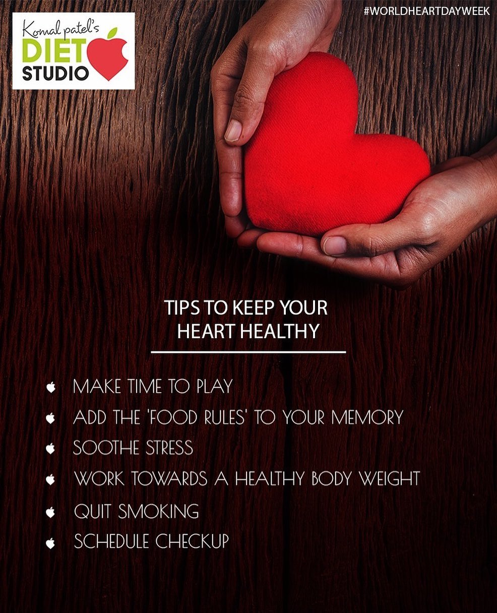 Keep a check on these steps to ensure a healthy heart!

#komalpatel #diet #goodfood #eathealthy #goodhealth #worldheartday