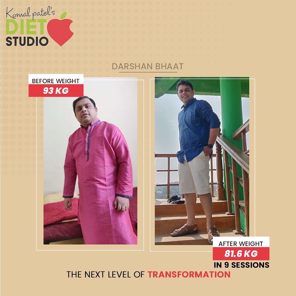Transformation requires the next level of dedication & health commitment. We truly congratulate Darshan Bhaat for successfully climbing the ladder of fitness!

#komalpatel #diet #goodfood #eathealthy #goodhealth #dietclinic #dietstudio #transfomation