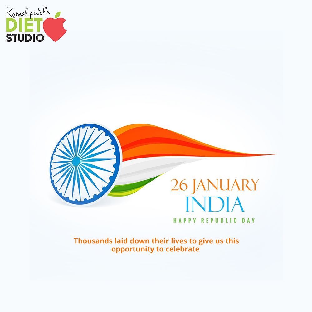 Thousands laid down their lives to give us this opportunity to celebrate
And 
Good nutrition is important fundamental right of every citizen. Healthy food, Healthy body, Healthy mind makes a healthy nation. So wake up and realize your fundamental right. 
Happy republic day.

#HappyRepublicDay #RepublicDay #26thJanuary #IndianRepublicDay #ProudToBeIndian #komalpatel #diet #goodfood #eathealthy #goodhealth