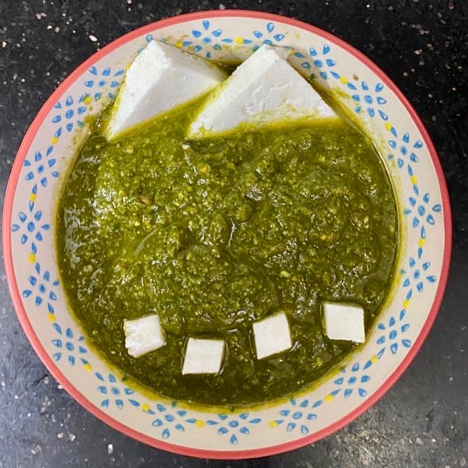 Palak paneer is one of the healthiest vegetable dishes, which is rich in nutrition and bursting with flavor. Spinach is replete with vitamins, antioxidants and dietary fiber, while paneer (cottage cheese) offers you sufficient amount of calcium and proteins. 
Added sesame seed paste for extra calcium 
Enjoy it with millet roti or with rice or have it as it is 
#indianrecipe #palakpaneer #healthyrecipe